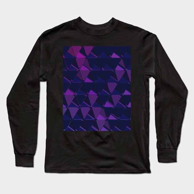 3D Futuristic GEO BG XIV Long Sleeve T-Shirt by uniqued